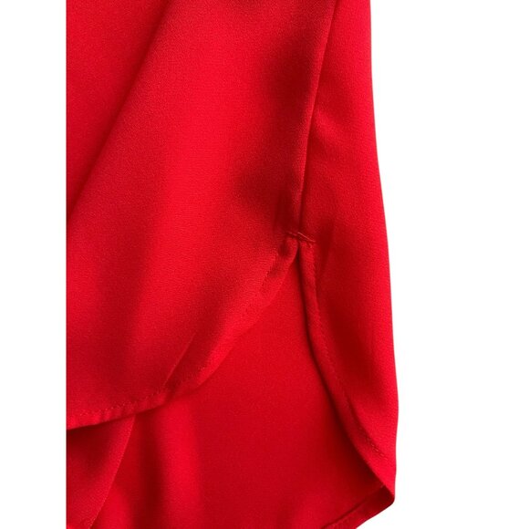 J. Crew Mercantile Burnt Red Orange Long Sleeve Blouse Pintuck Pleats Size 4 - Picture 11 of 12